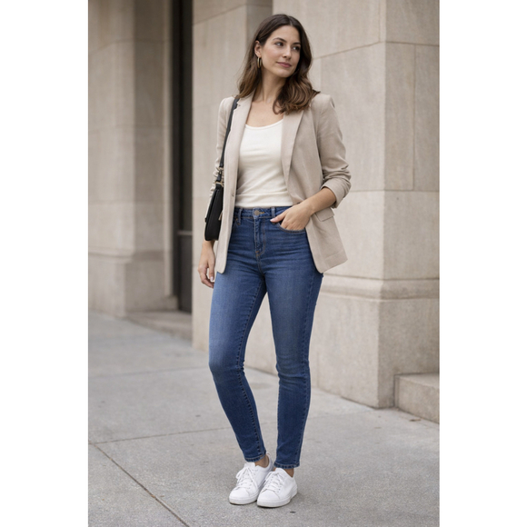 Hudson Denim - Hudson Nico Super Skinny Jeans 29 Mid Rise Blue Stretch Denim Modern